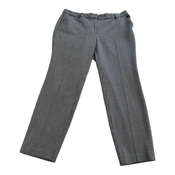 Sung Alfred Sung Straight Leg Dress Pants Trousers Houndstooth Black Women’s 16 - Picture 1 of 13